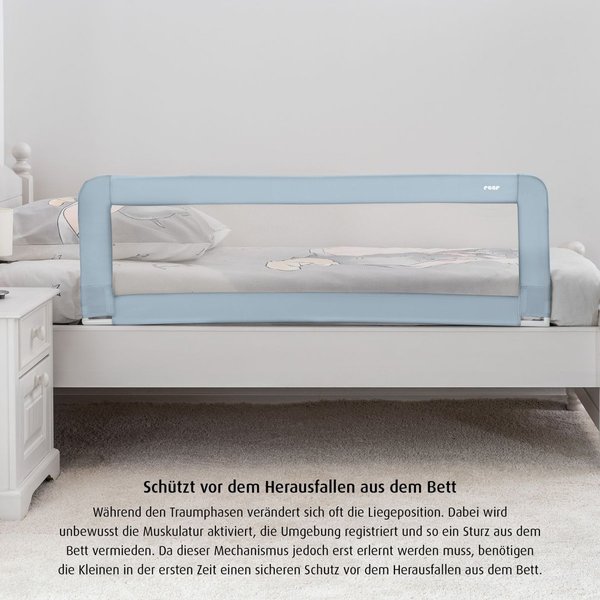 Reer Sleep'n Keep XL Bettgitter, 150 cm, Farbe blaugrau