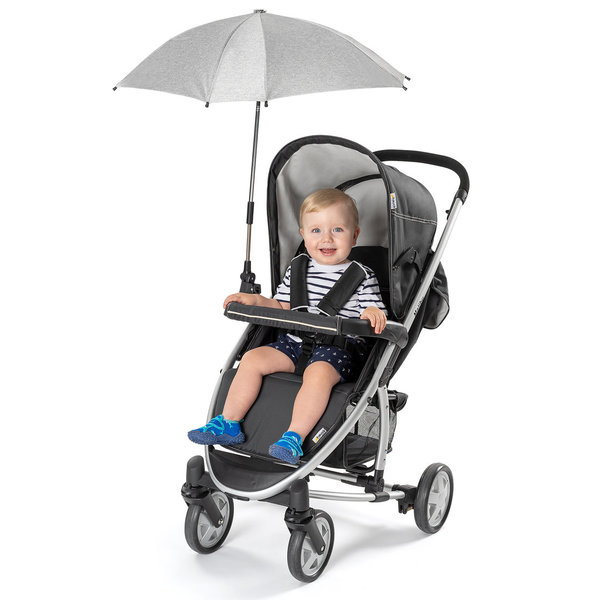 Reer ShineSafe+ Kinderwagen-Sonnenschirm, grau-melange