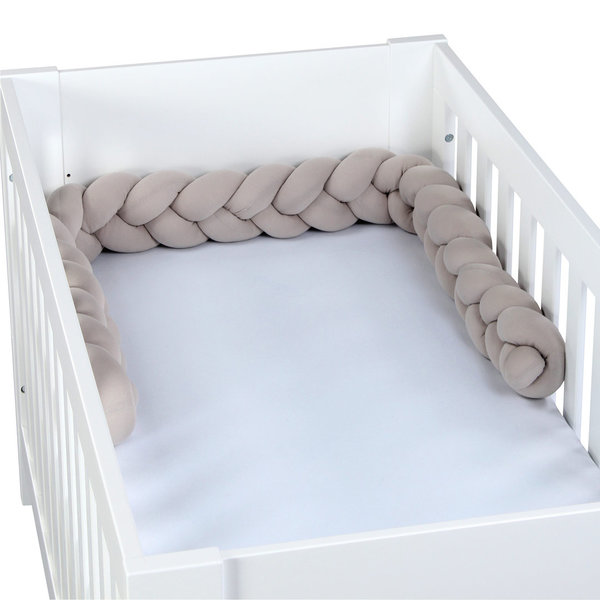 babybay Nestchenschlange geflochten passend für Kinderbetten, beige